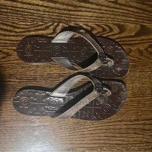 Tory Burch silver sandals
